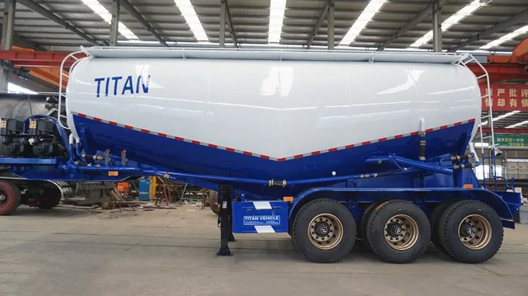 Titan 60 Ton Cement Bulker Dry Powder Tankers Bulk Cement Trailer Silo Trailers